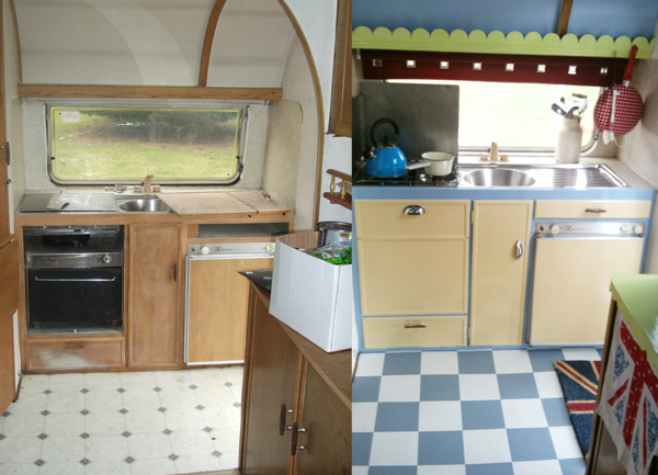 Gracie Wheels Vintage Caravan Kitchen