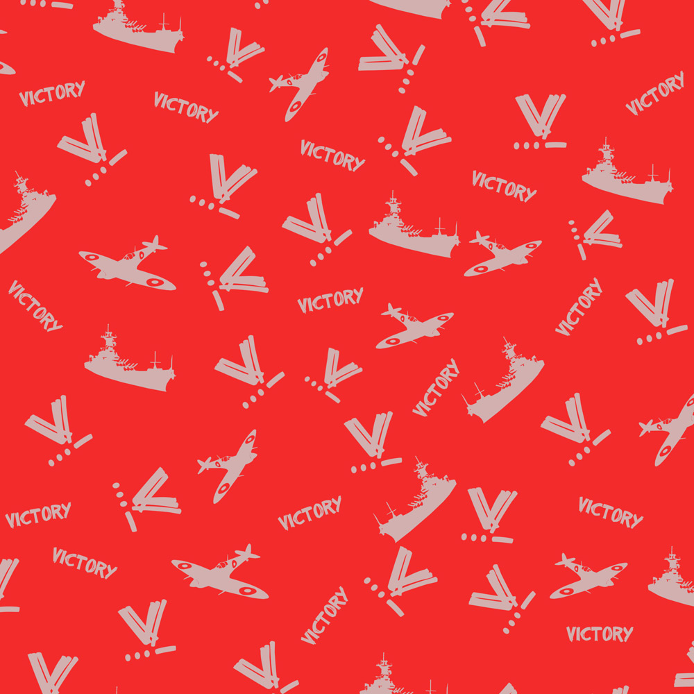 WWII Victory Fabric designed by Kitten von Mew