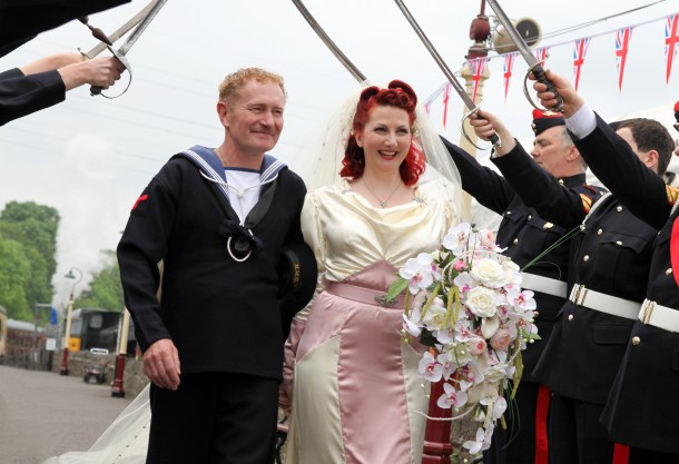 WWII wedding guard of honour