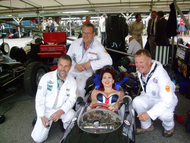 Kitten von Mew in a Racing Car, Goodwood Revival 2012