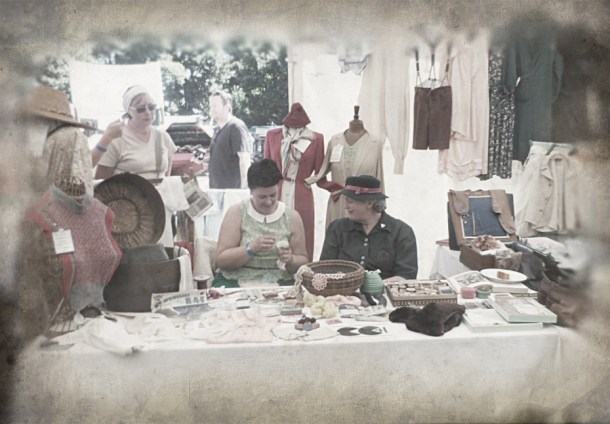 vintage village display