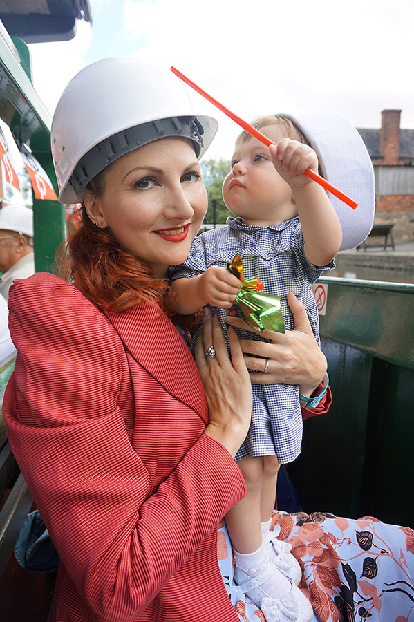 Kitten and Betsy on the Barge